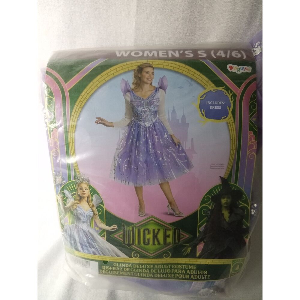 Wicked Glinda Deluxe Adult Costume Women's Small 4/6